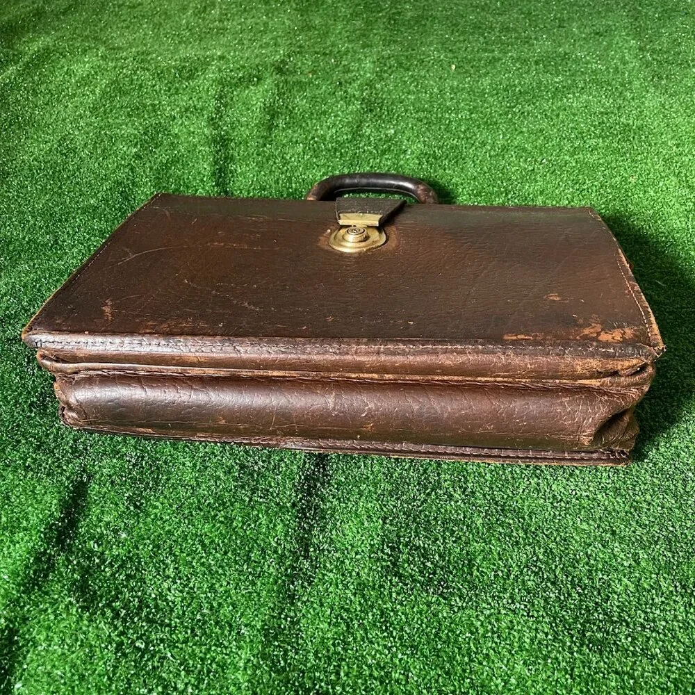 Pendragon top grain Cowhide England Vintage briefcase document bag Portfolio
